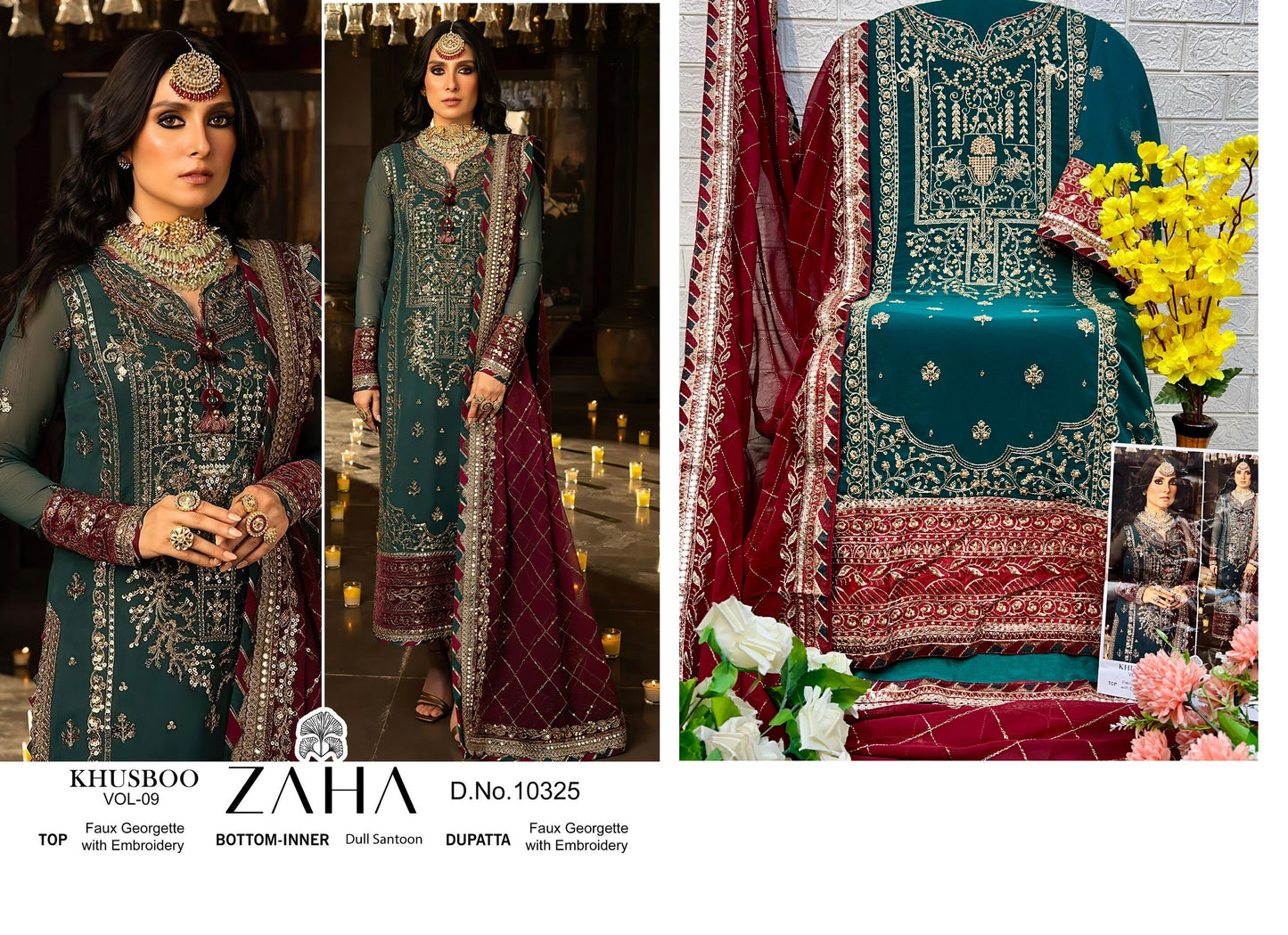 10325 Khusboo Vol 9 Zaha Pakistani Salwar Suits