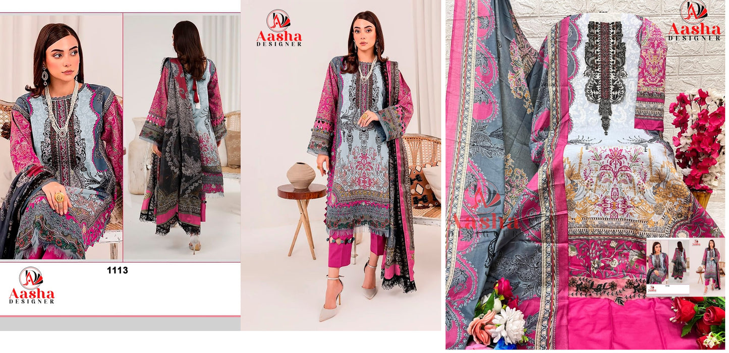 1113 Aasha Designer Pakistani Salwar Suits