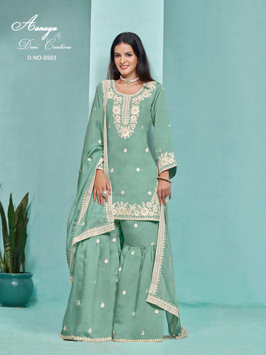9503 Aanaya Vol 195 Dani Creation Unstitched Suits