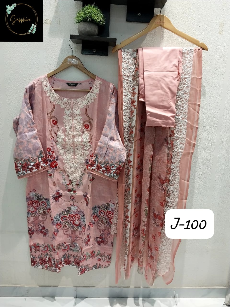 Jazmin Vol 100 Peach Sapphire Pakistani Readymade Suits