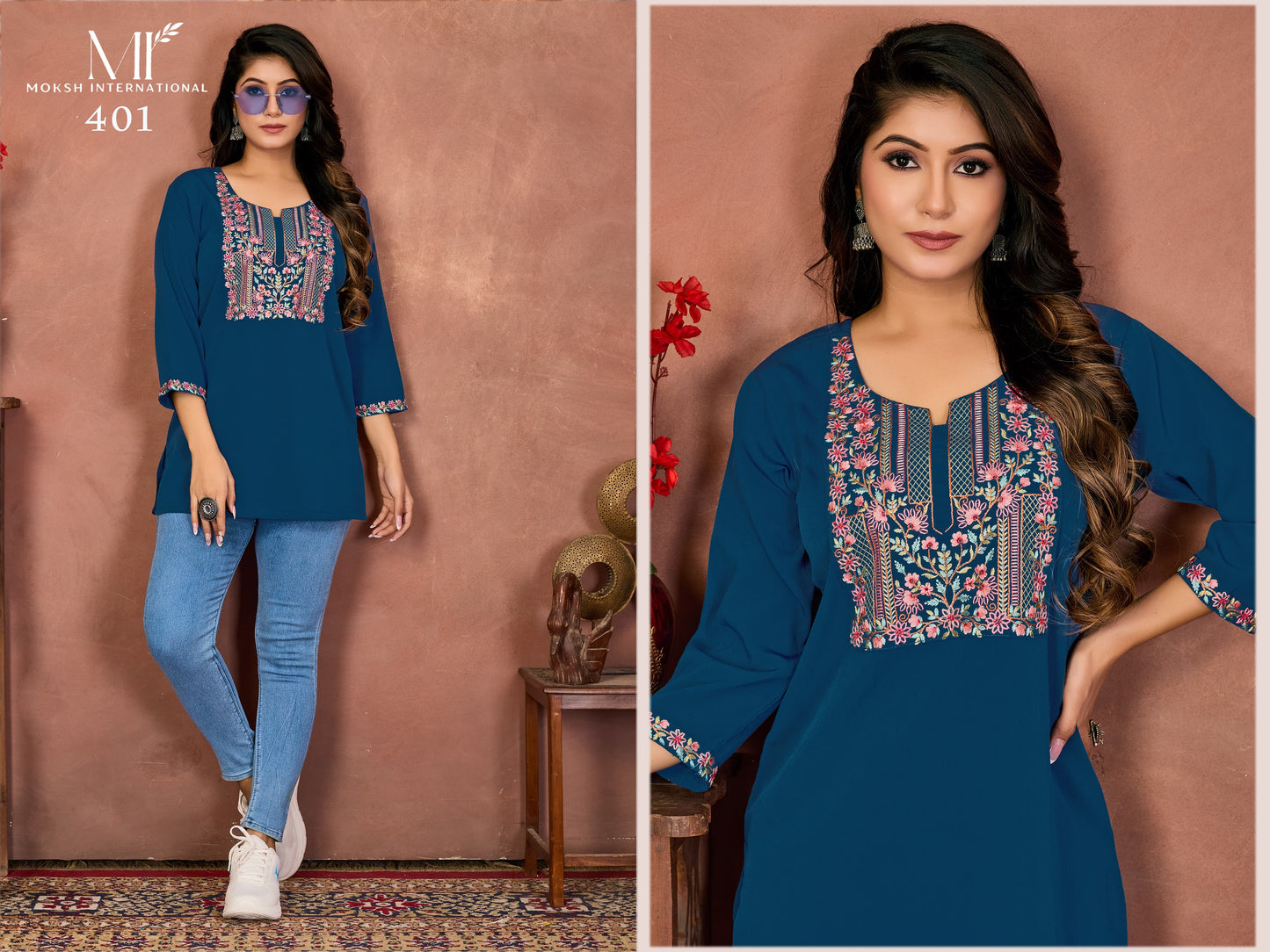 401 Niki Vol 1 Moksh Rinkal Cotton Women Top
