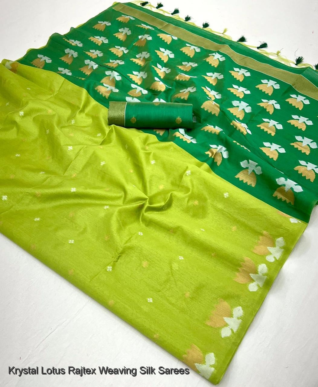 402001 Krystal Lotus Rajtex Weaving Silk Sarees