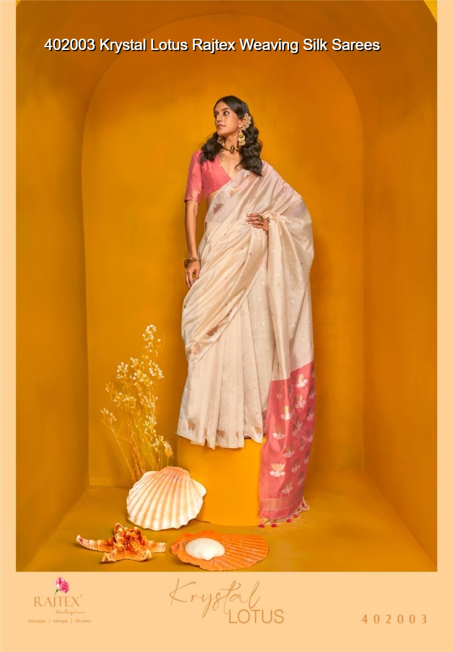 402003 Krystal Lotus Rajtex Weaving Silk Sarees