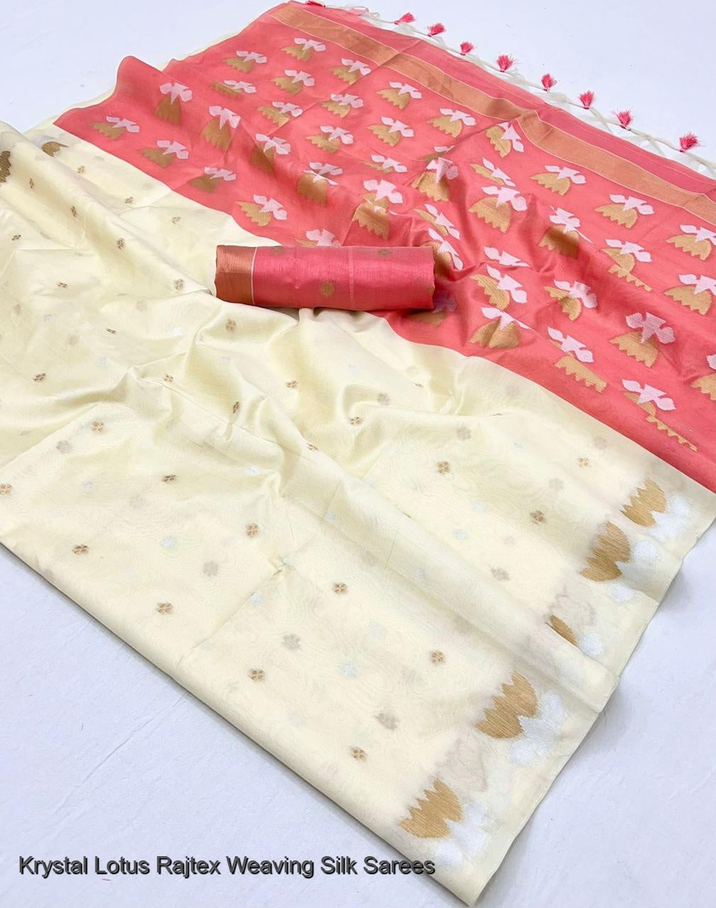 402003 Krystal Lotus Rajtex Weaving Silk Sarees