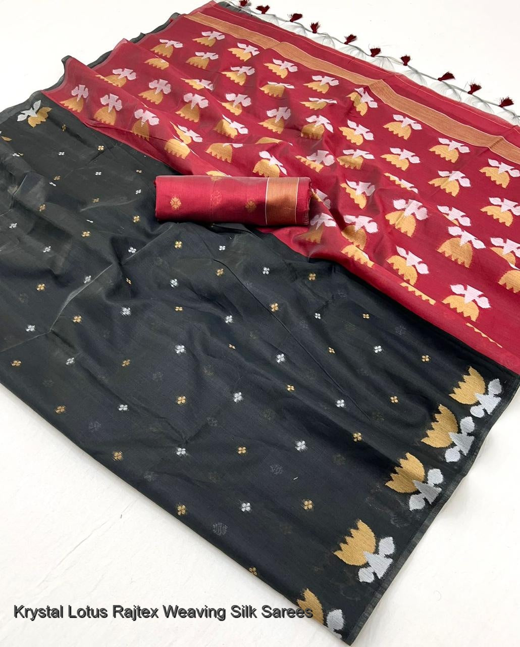 402004 Krystal Lotus Rajtex Weaving Silk Sarees