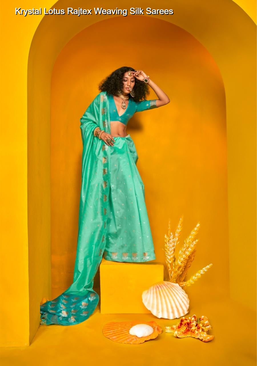 402005 Krystal Lotus Rajtex Weaving Silk Sarees