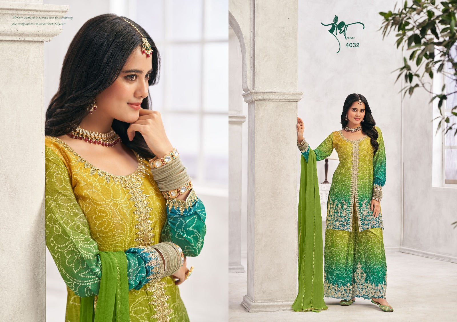 4032 Sundri Radha Trendz Premium Chinon Readymade Suits