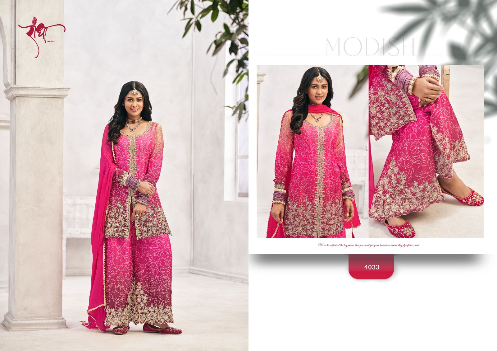 4033 Sundri Radha Trendz Premium Chinon Readymade Suits