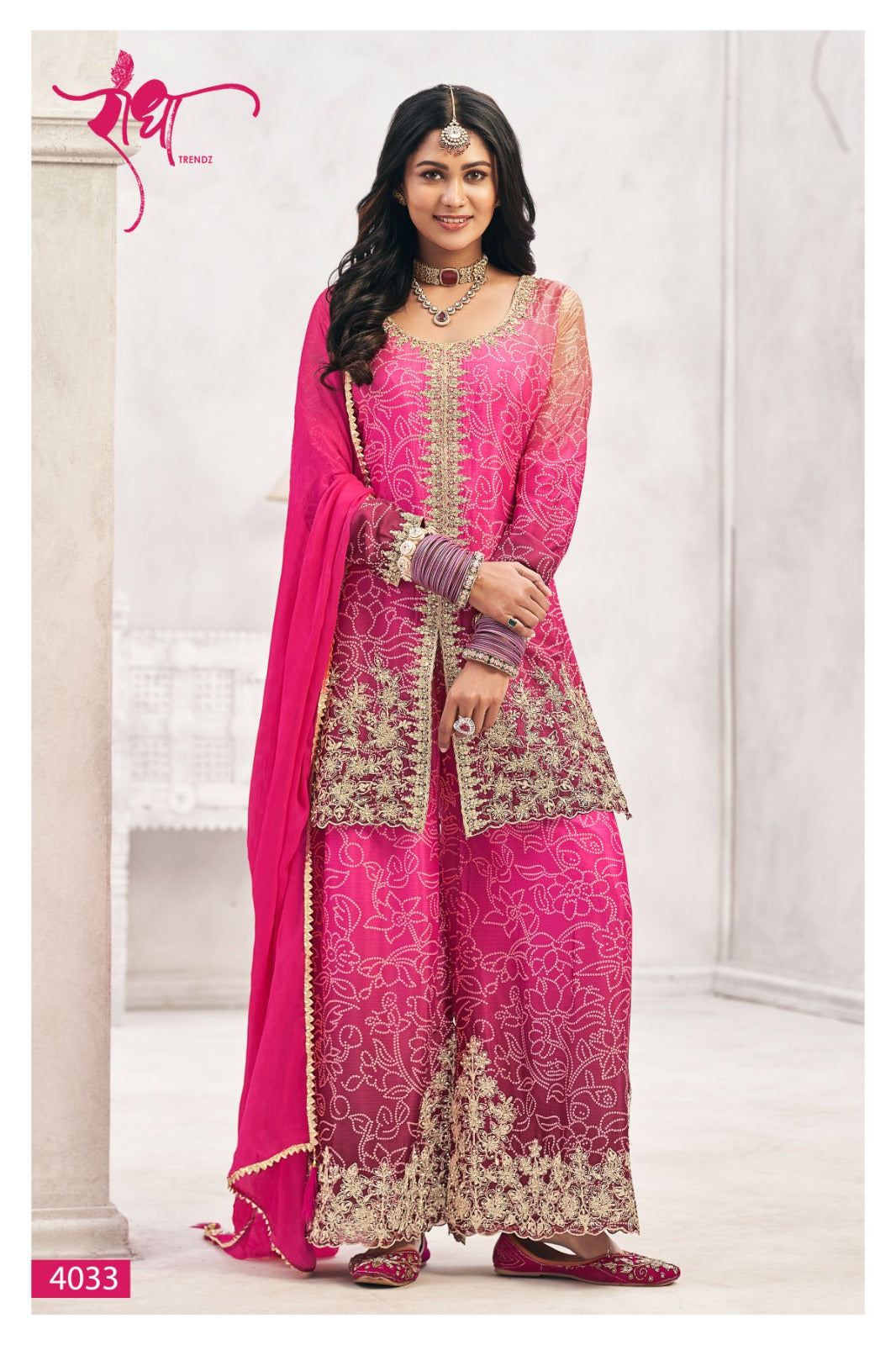 4033 Sundri Radha Trendz Premium Chinon Readymade Suits