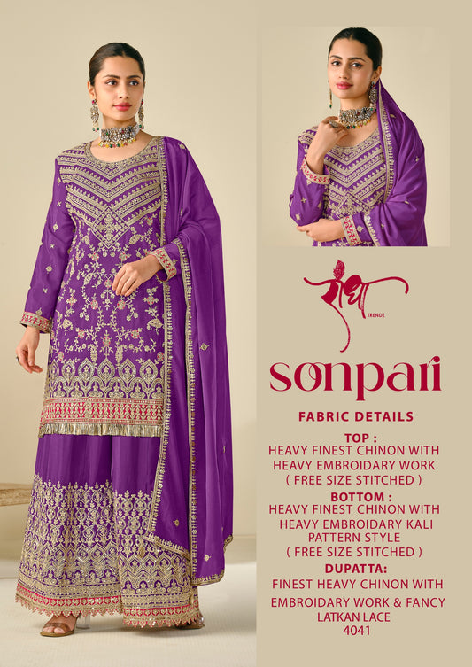 4041 Sonpari Radha Trendz Premium Chinon Readymade Suits