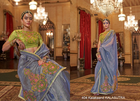 404 Kalasutra Kalakaand Gold Tissue Sarees