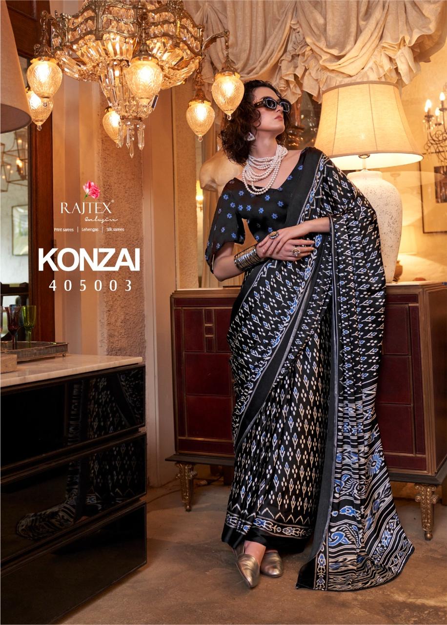 405003 Konzai Rajtex Creepe Sarees