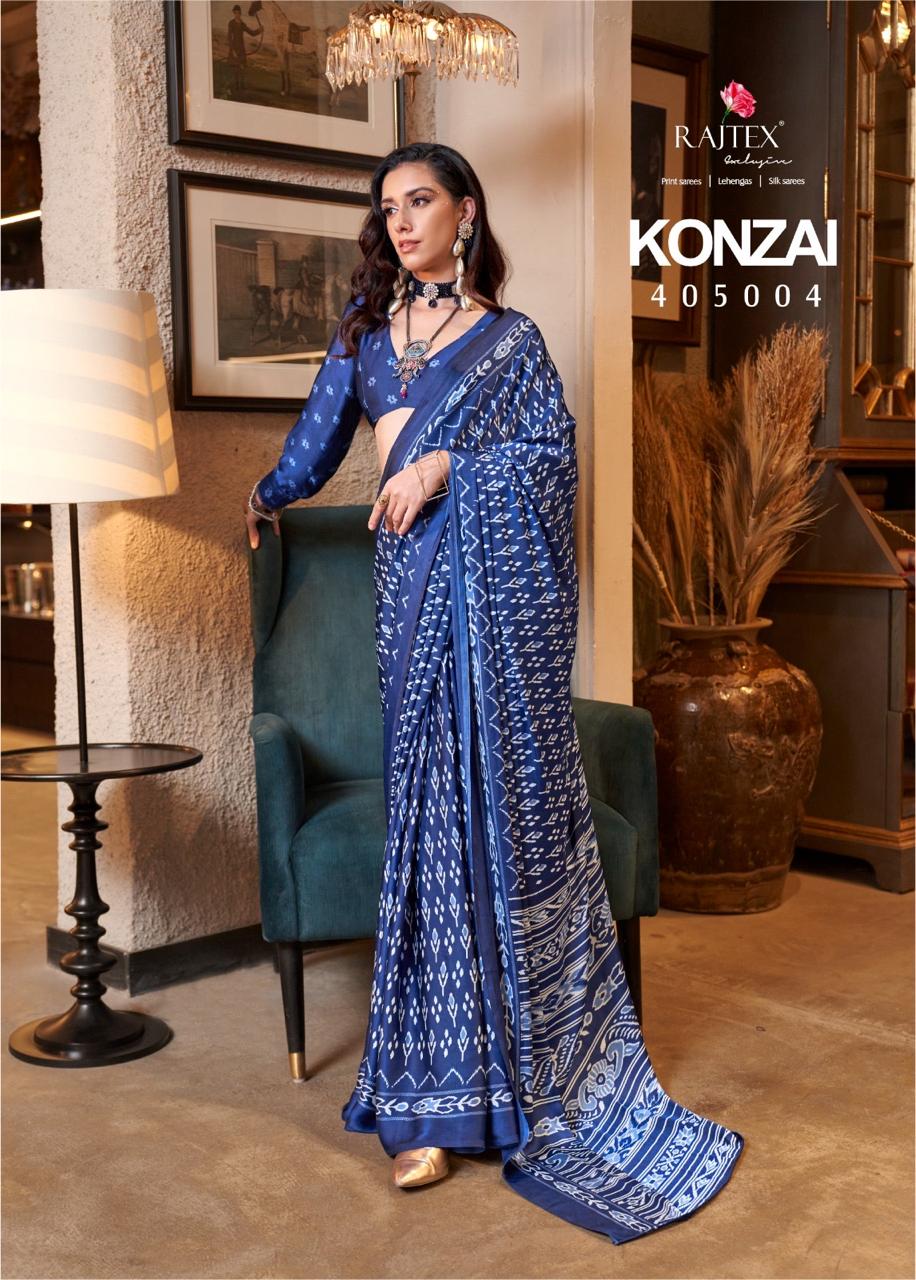 405004 Konzai Rajtex Creepe Sarees
