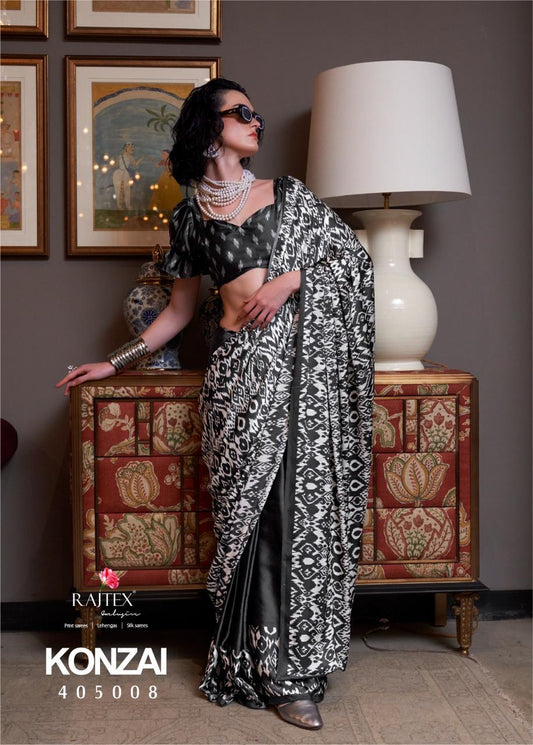405008 Konzai Rajtex Creepe Sarees