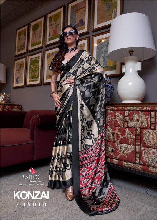 405010 Konzai Rajtex Creepe Sarees