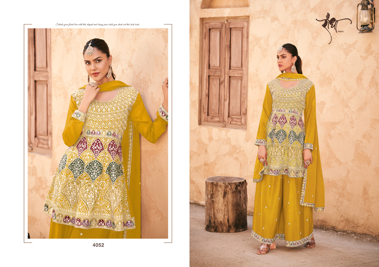 4052 Pahal Radha Trendz Premium Chinon Readymade Suits