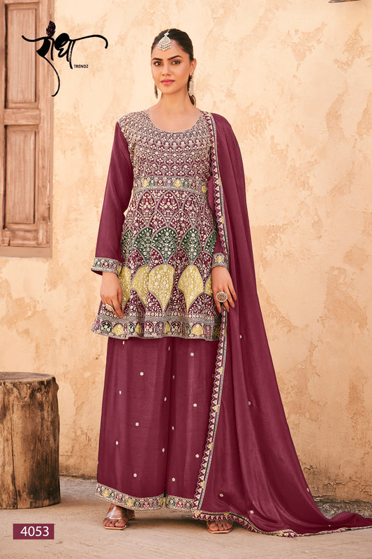 4053 Pahal Radha Trendz Premium Chinon Readymade Suits