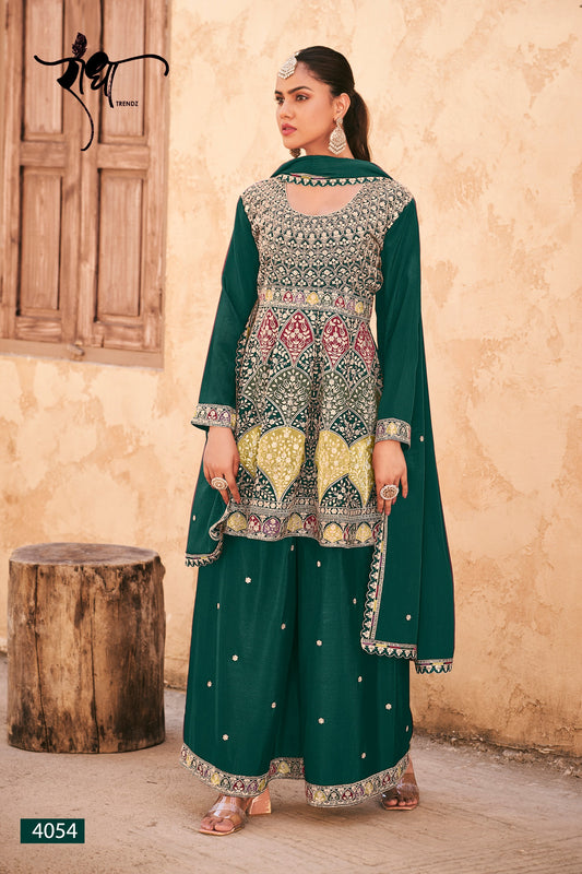 4054 Pahal Radha Trendz Premium Chinon Readymade Suits
