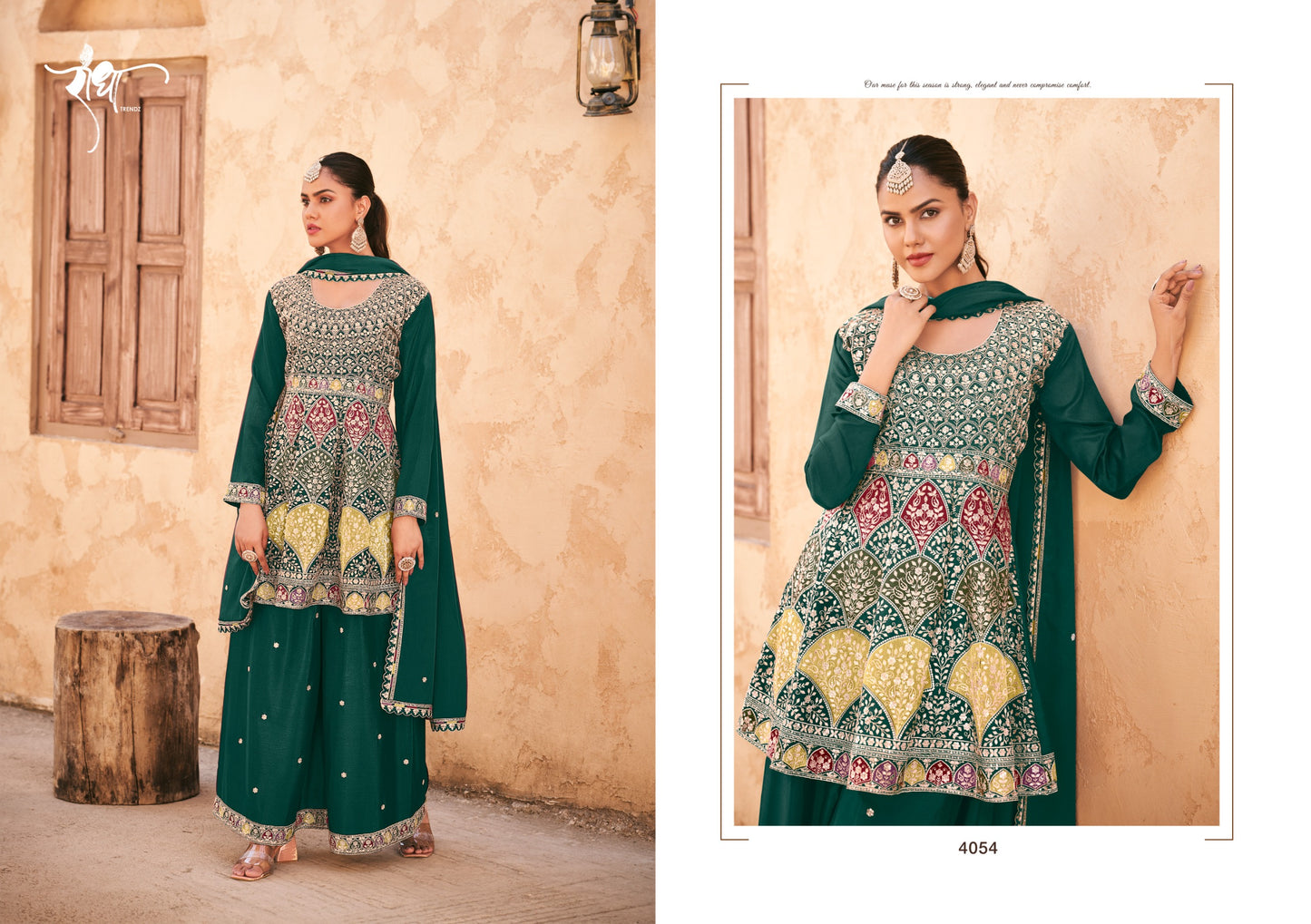 4054 Pahal Radha Trendz Premium Chinon Readymade Suits