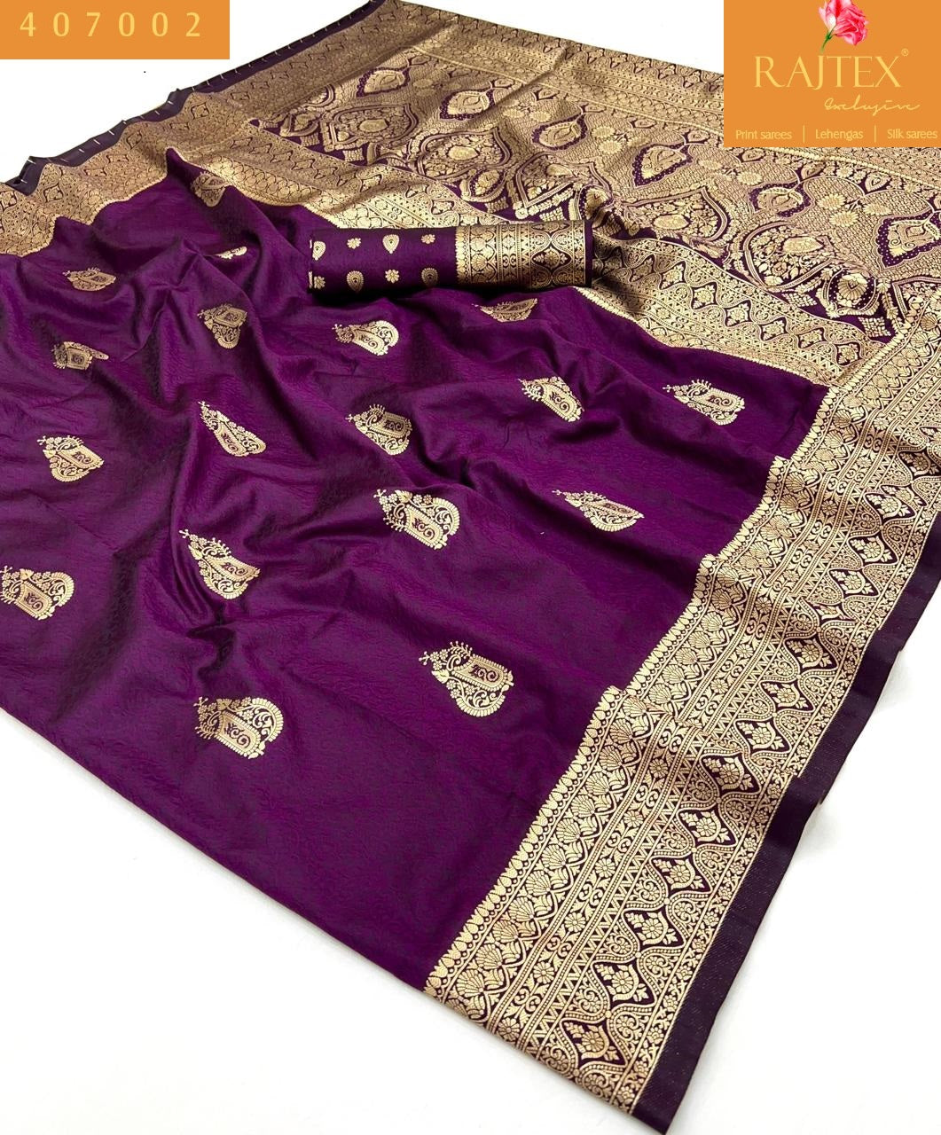 407002 Karnival Park Rajtex Zari Weaving Sarees