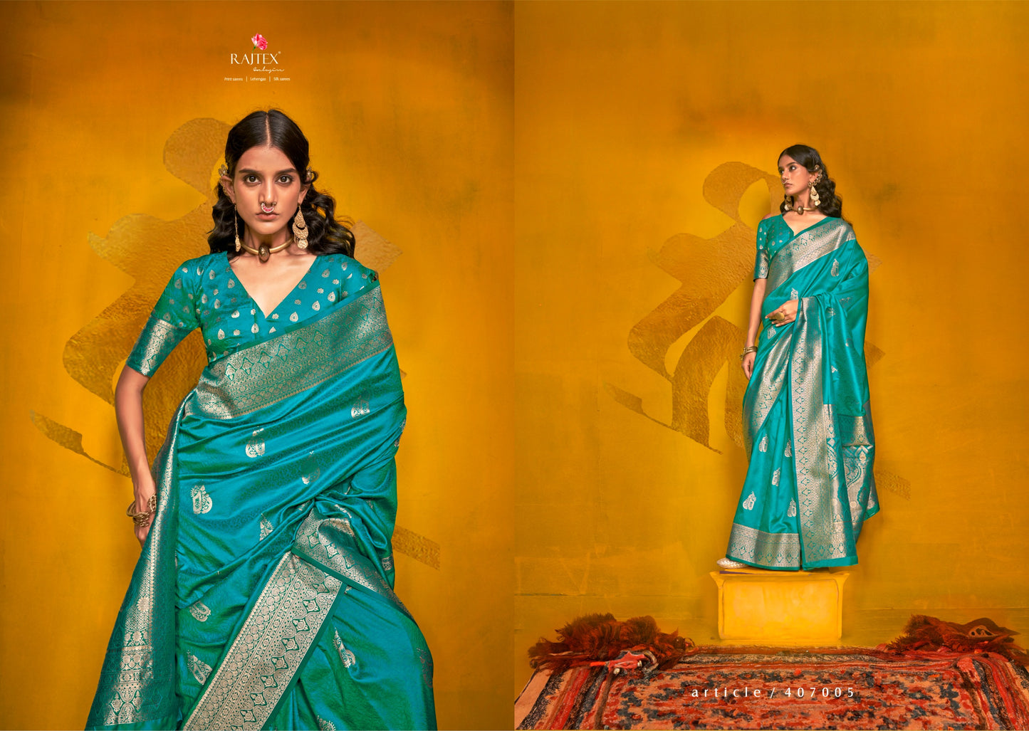 407005 Karnival Park Rajtex Zari Weaving Sarees
