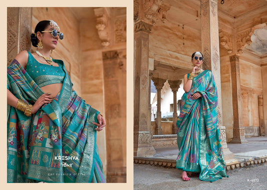 4073 Maya Mahal Kreshva Silk Sarees