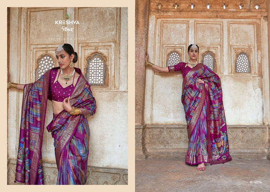 4074 Maya Mahal Kreshva Silk Sarees