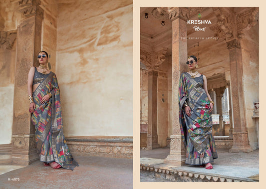 4075 Maya Mahal Kreshva Silk Sarees