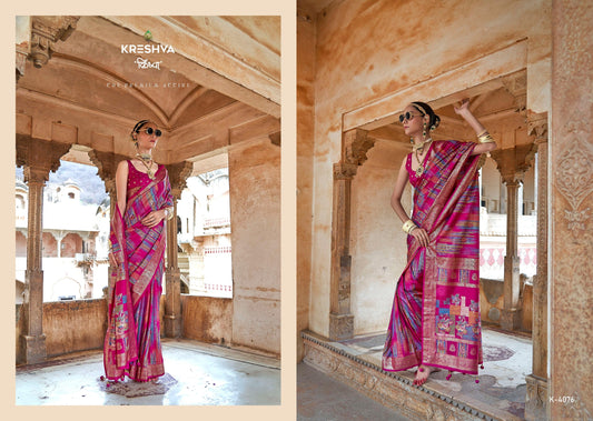 4076 Maya Mahal Kreshva Silk Sarees