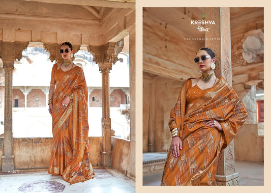 4077 Maya Mahal Kreshva Silk Sarees
