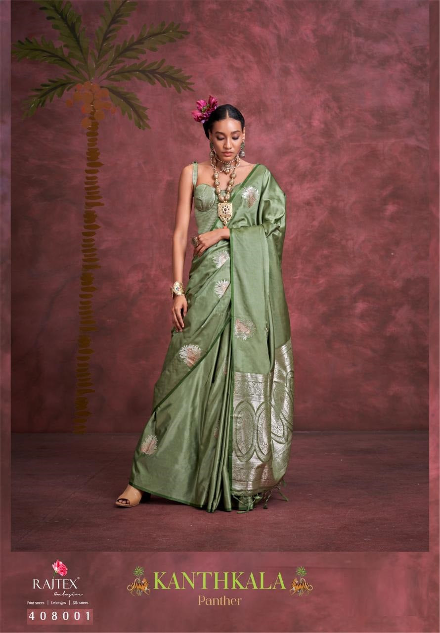 408001 Kanthkala Panther Rajtex Banarasi Zari Sarees