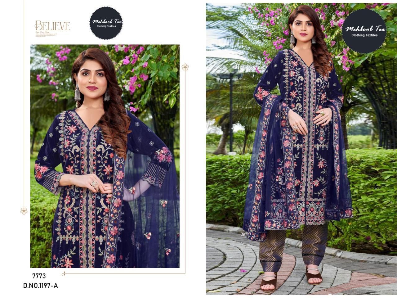 1197-A Mehboob Tex Pakistani Salwar Suits