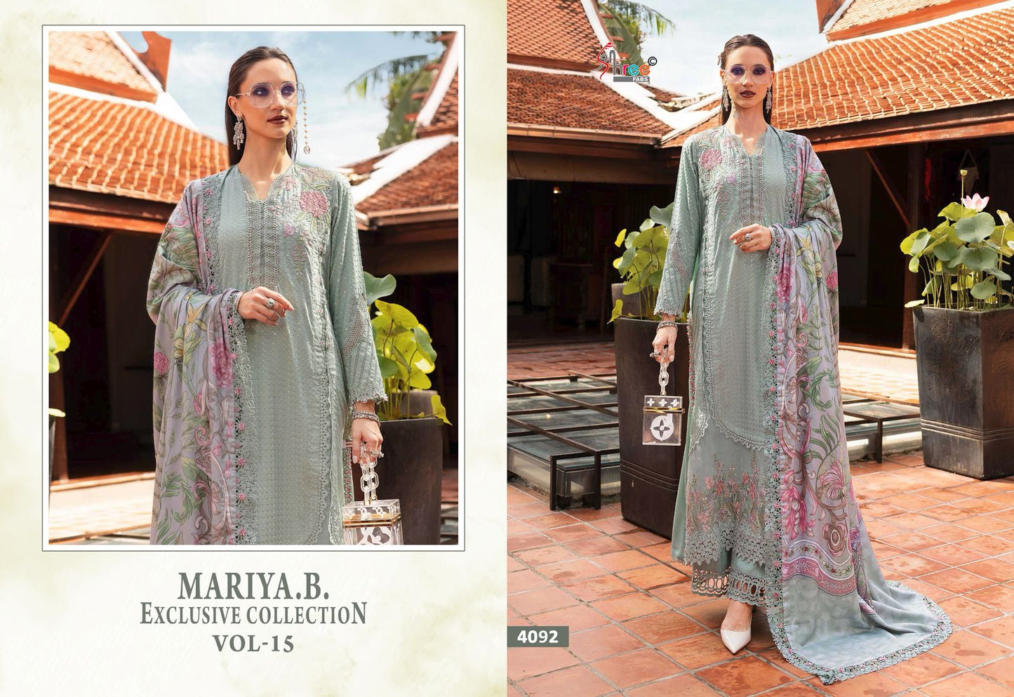 4082 Mariya B Exclusive Collection Vol 15 Shree Fabs Heavy Rayon Pakistani Salwar Suits