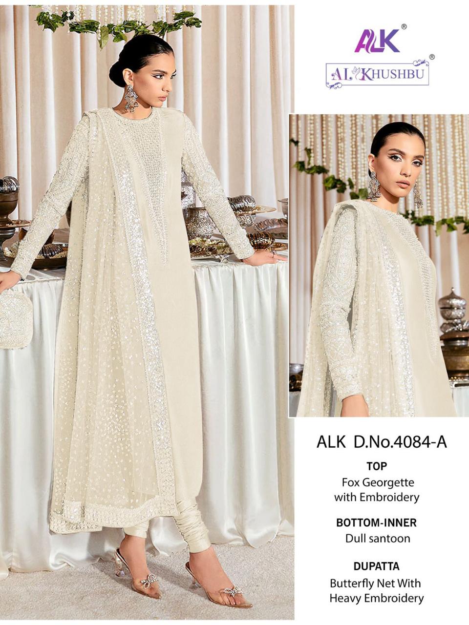 4084A Fiza Vol 1 Alk Embroidered Pakistani Salwar Suits