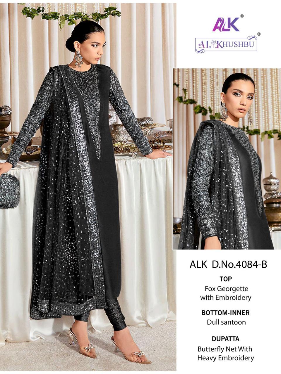 4084B Fiza Vol 1 Alk Embroidered Pakistani Salwar Suits