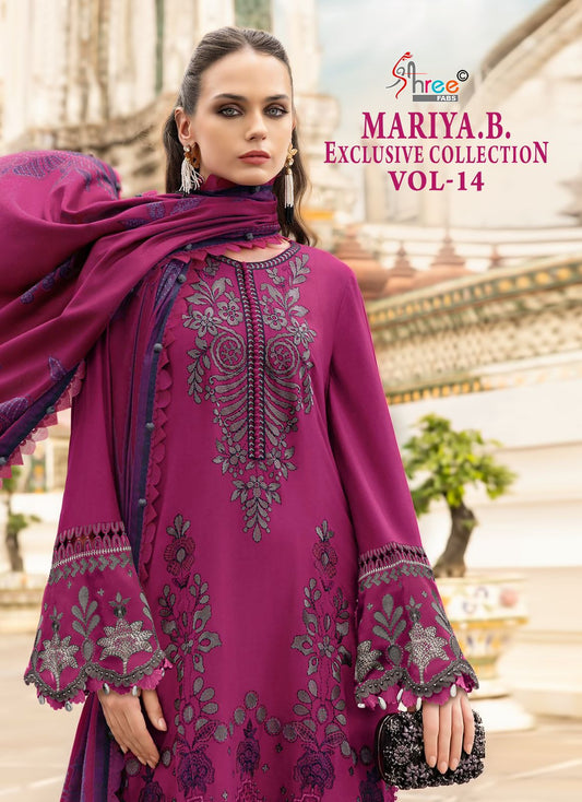 4086 Mariya B Exclusive Collection Vol 14 Shree Fabs Heavy Rayon Pakistani Salwar Suits