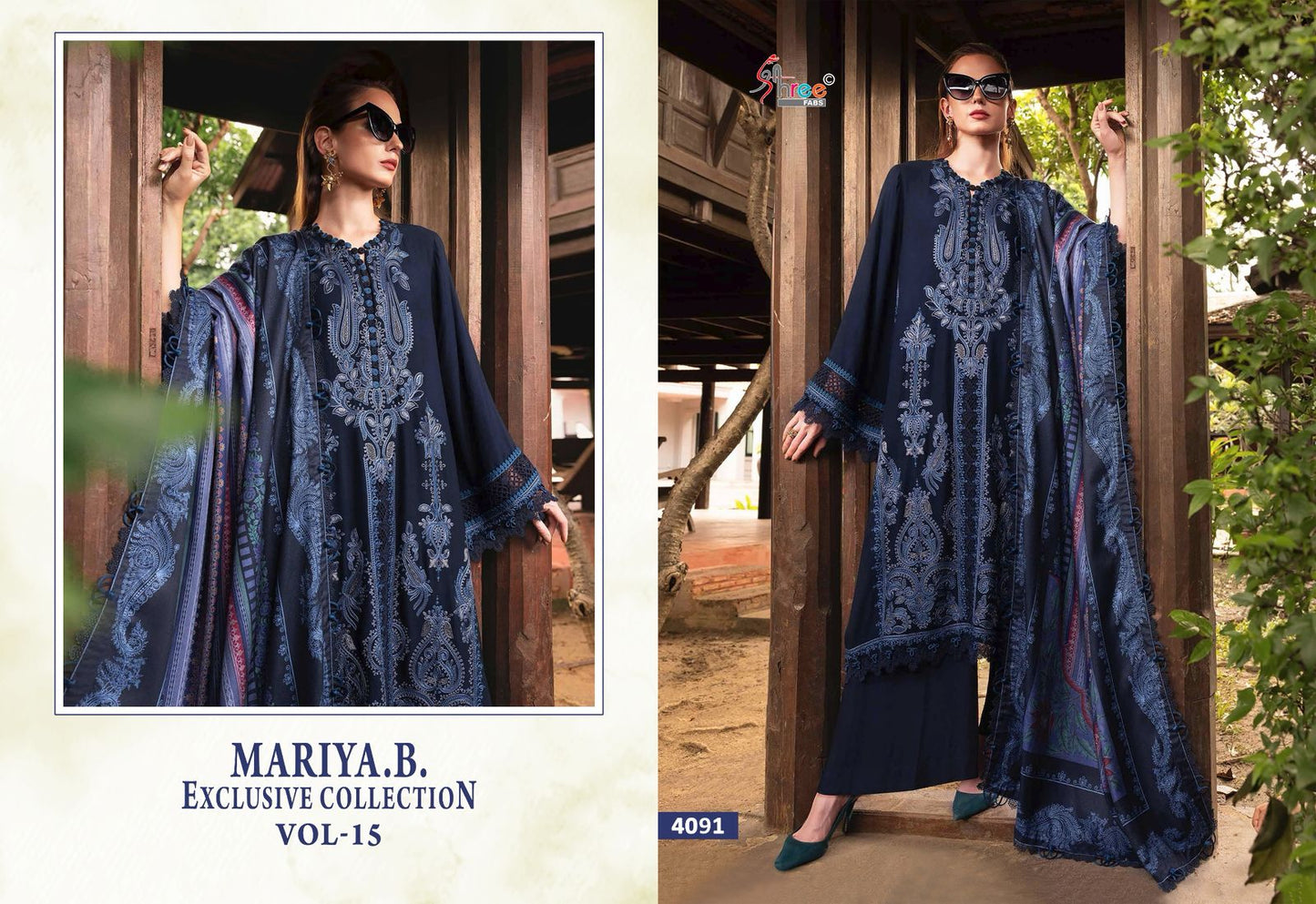 4089 Mariya B Exclusive Collection Vol 15 Shree Fabs Heavy Rayon Pakistani Salwar Suits