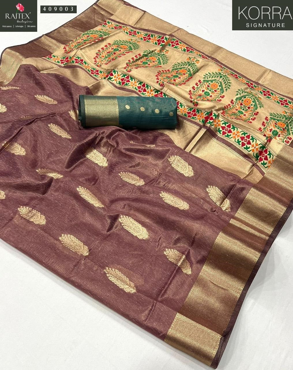 409003 Korra Signature Rajtex Handloom Sarees