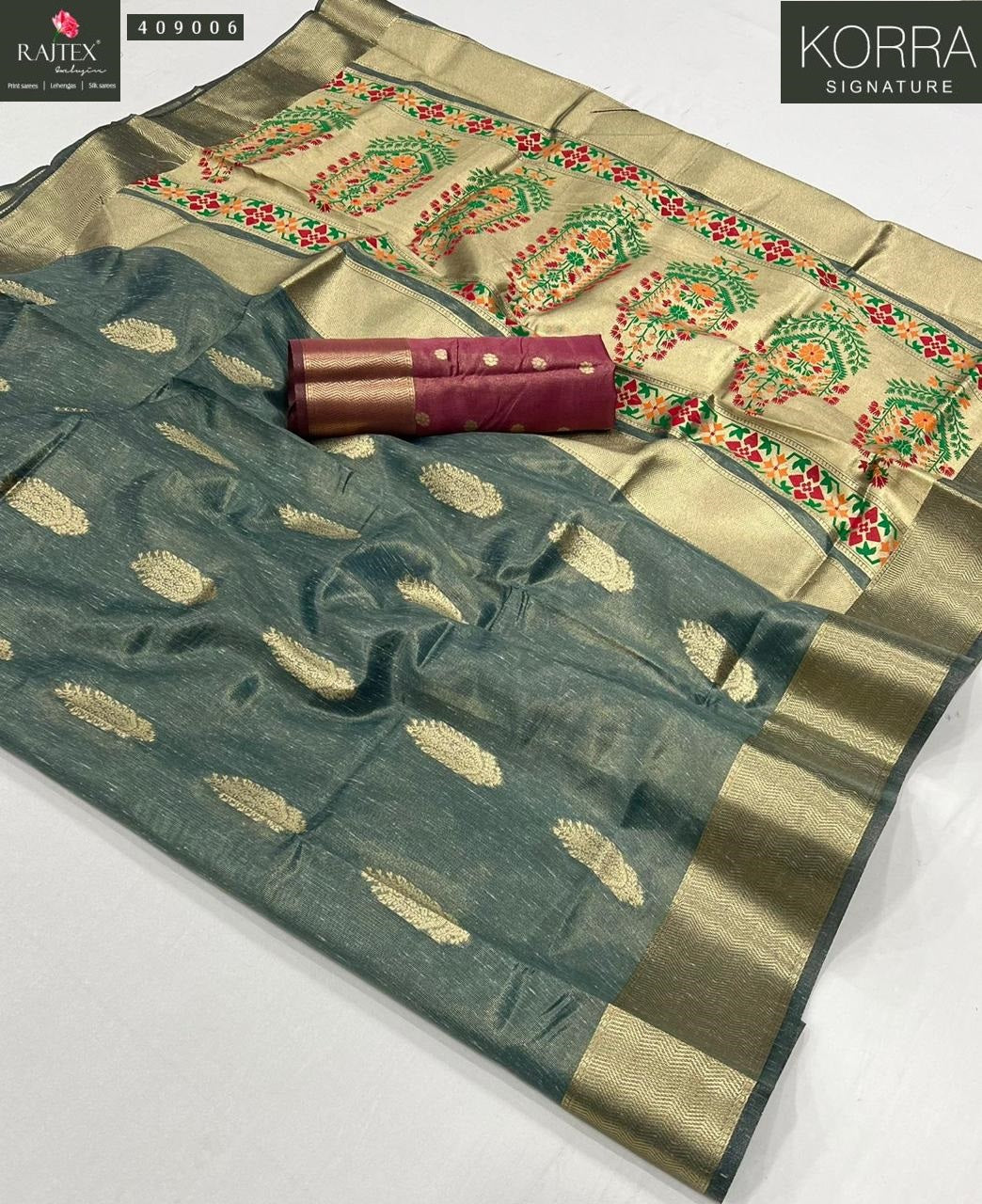 409006 Korra Signature Rajtex Handloom Sarees