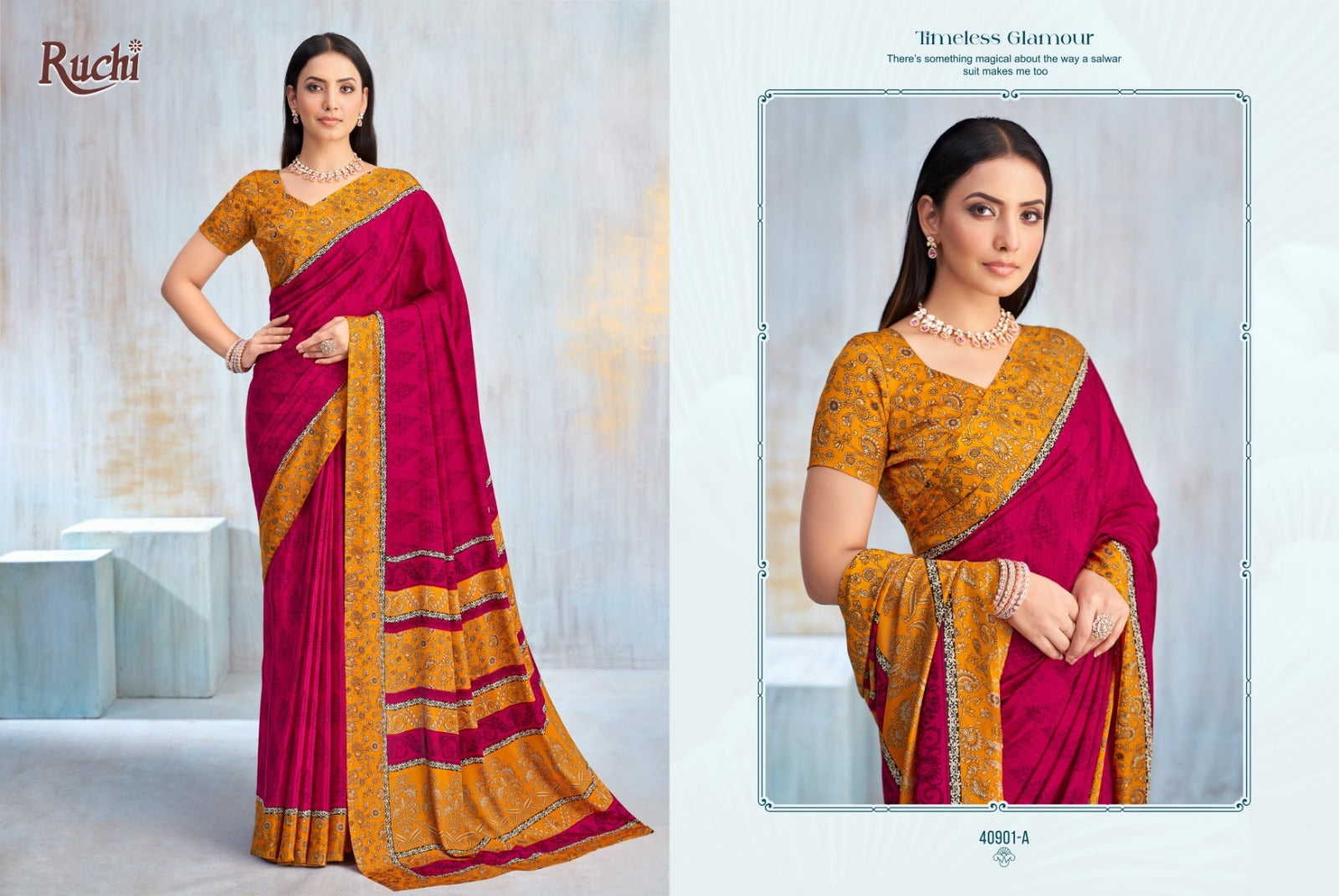 40901-A Vivanta Silk Vol-42 Ruchi Crepe Sarees