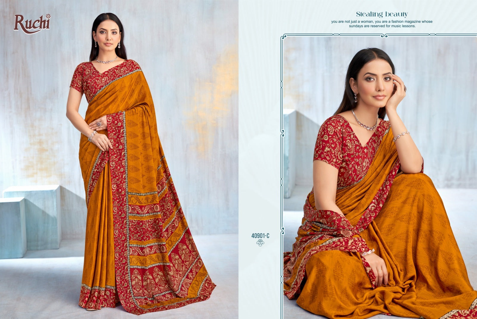 40901-C Vivanta Silk Vol-42 Ruchi Crepe Sarees