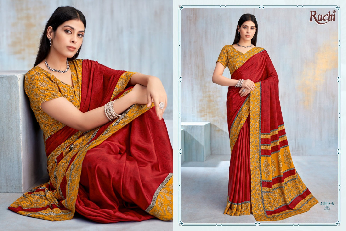 40903-A Vivanta Silk Vol-42 Ruchi Crepe Sarees