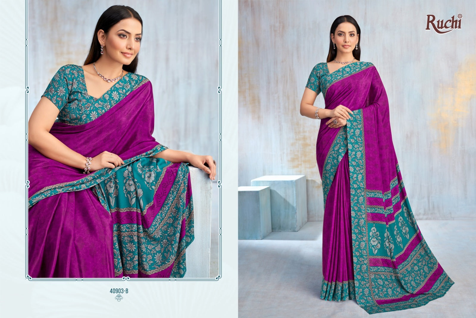 40903-B Vivanta Silk Vol-42 Ruchi Crepe Sarees