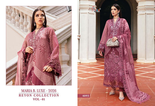 4093 Maria B Luxe 2026 Collection Vol 1 Shree Fabs Heavy Rayon Pakistani Salwar Suits