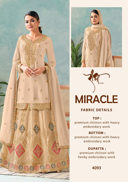 4093 Miracle Radha Trendz Premium Chinon Readymade Suits