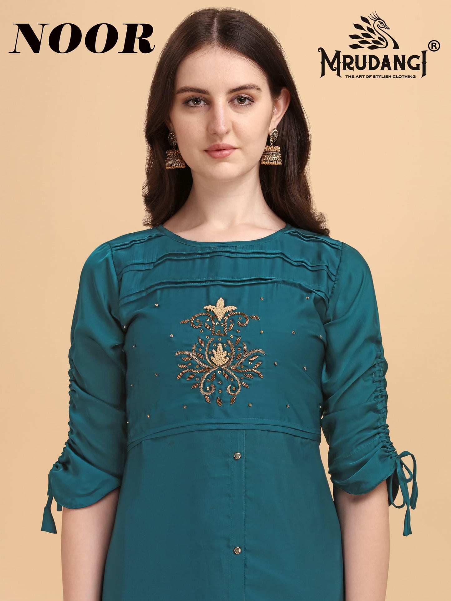 41-Noor Mrudangi Modal Satin Kurti