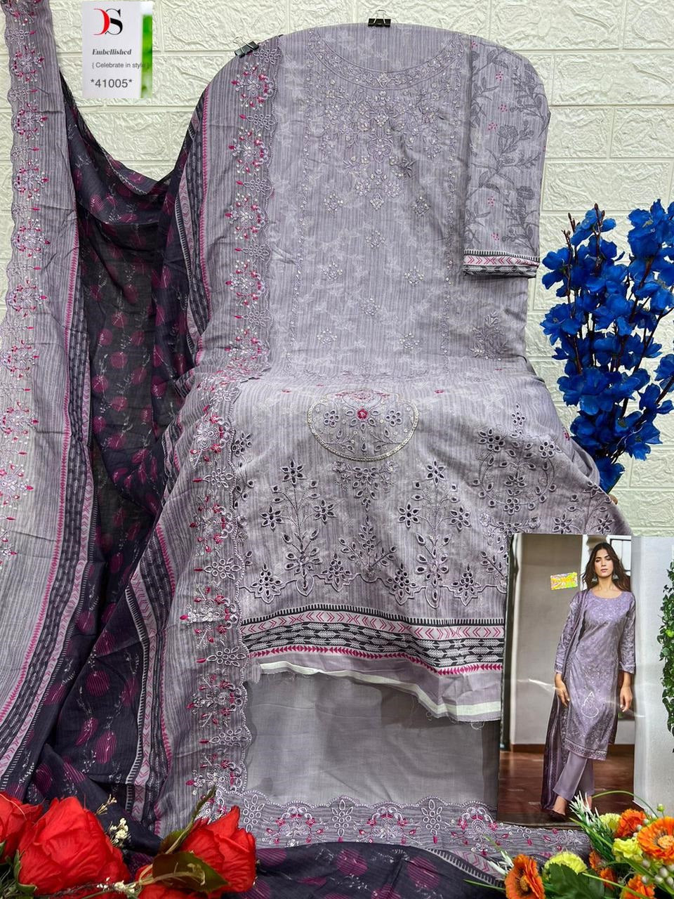 41005 Bin Saeed 11 Deepsy Embroidery Karachi Unstitched Suits