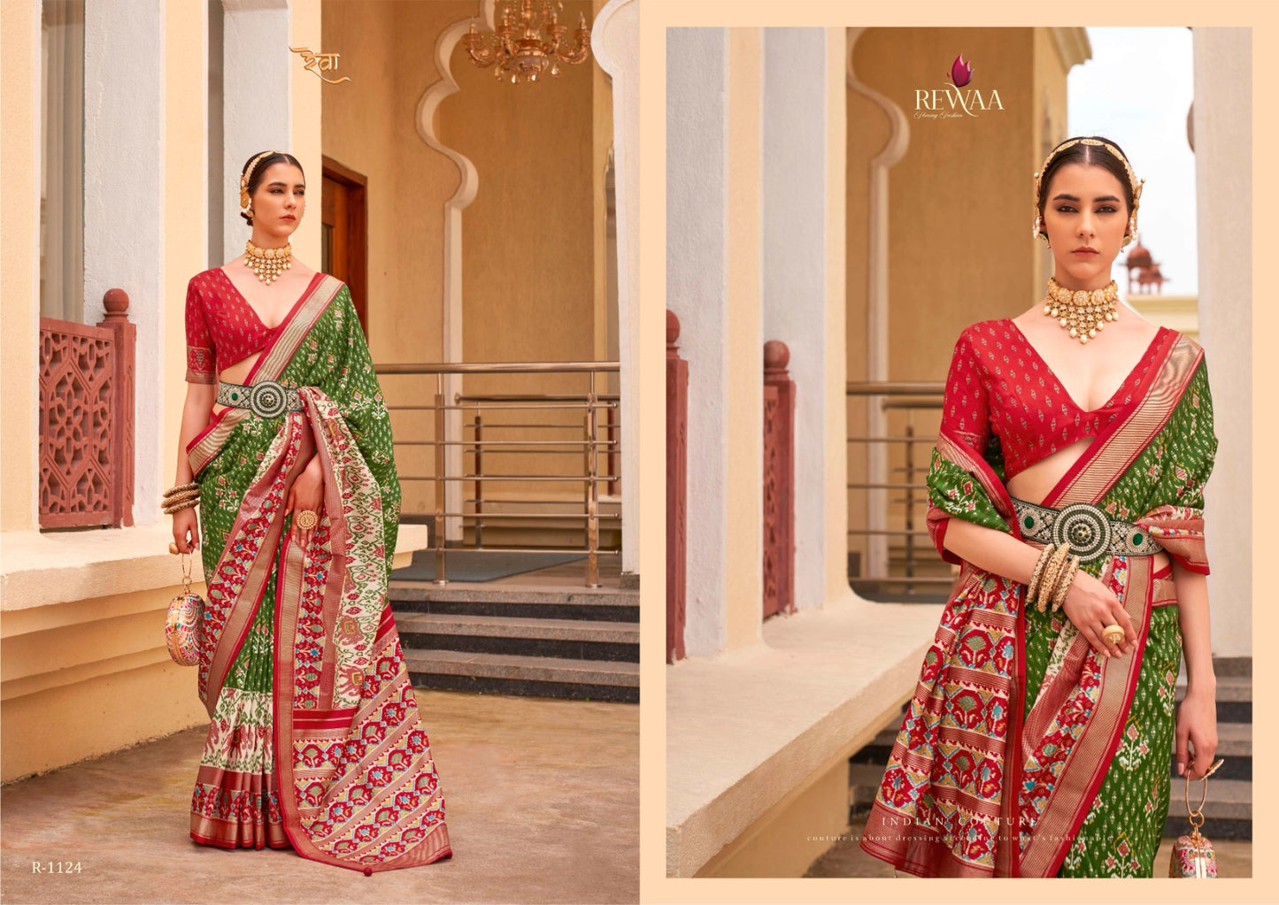 R-1124 Sankalp Patola Rewaa Sarees