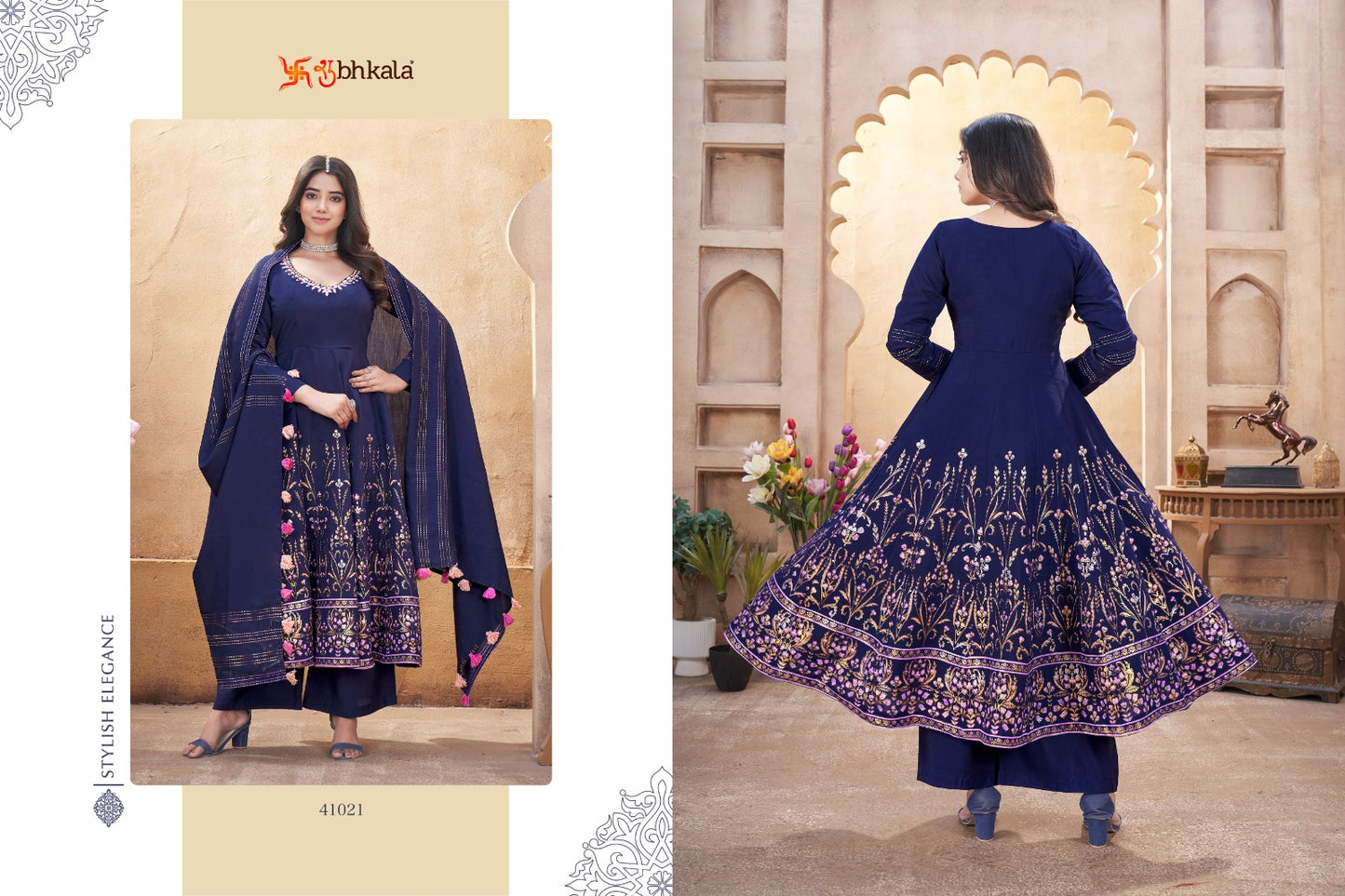 41021 Shubhkala Silk Readymade Suits