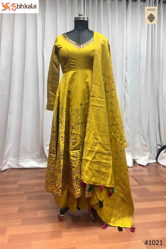 41023 Shubhkala Silk Readymade Suits